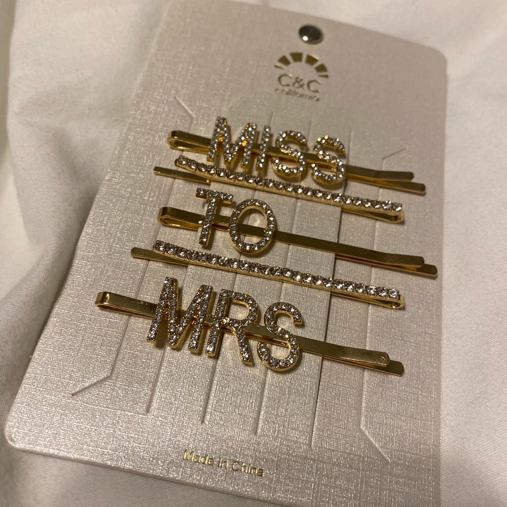 Miss to Mrs hair clips